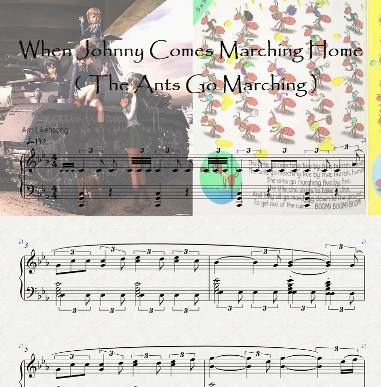 When Johnny Comes Marching Home-ガールズ&パンツァー(少女与战车)ost from American folk song by Likeasong