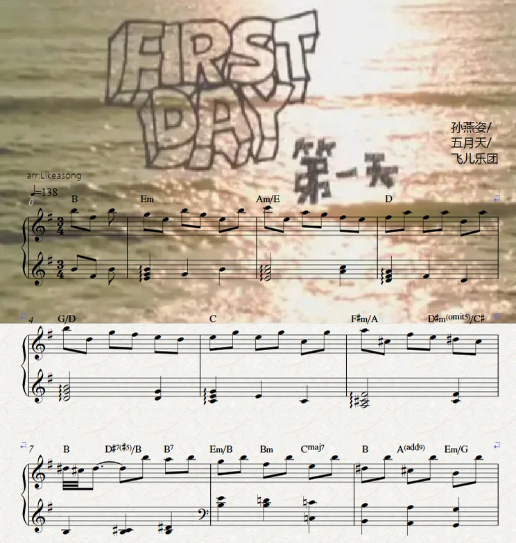 First Day 第一天-孙燕姿&五月天 - 孙燕姿&五月天 by Likeasong
