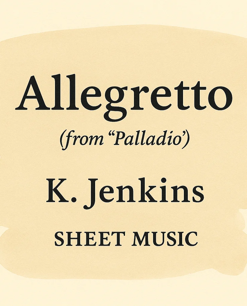 Allegretto (from "Palladio") - K. Jenkins (arr. for Cello Quartet) by Xlomeg