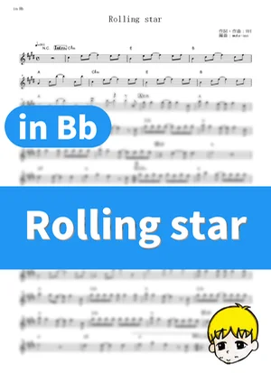 Rolling star - YUI (Bleach / in Bb) by muta-sax