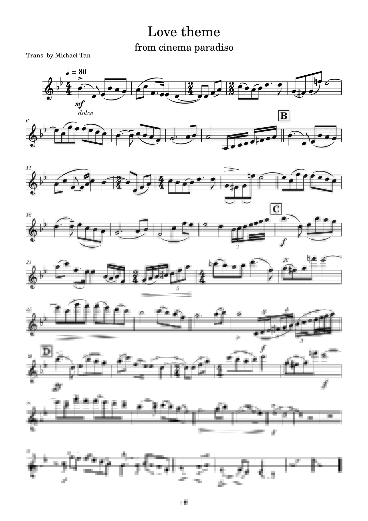 Love Theme from Cinema Paradiso - Ennio Morricone by Thec P