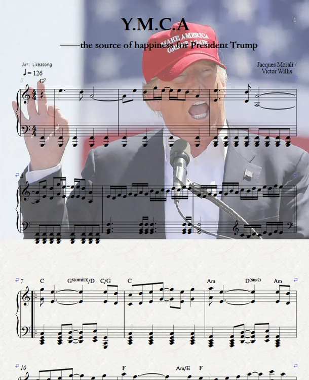 Y.M.C.A.(easy in C major)Piano Ver. - Village People by Likeasong