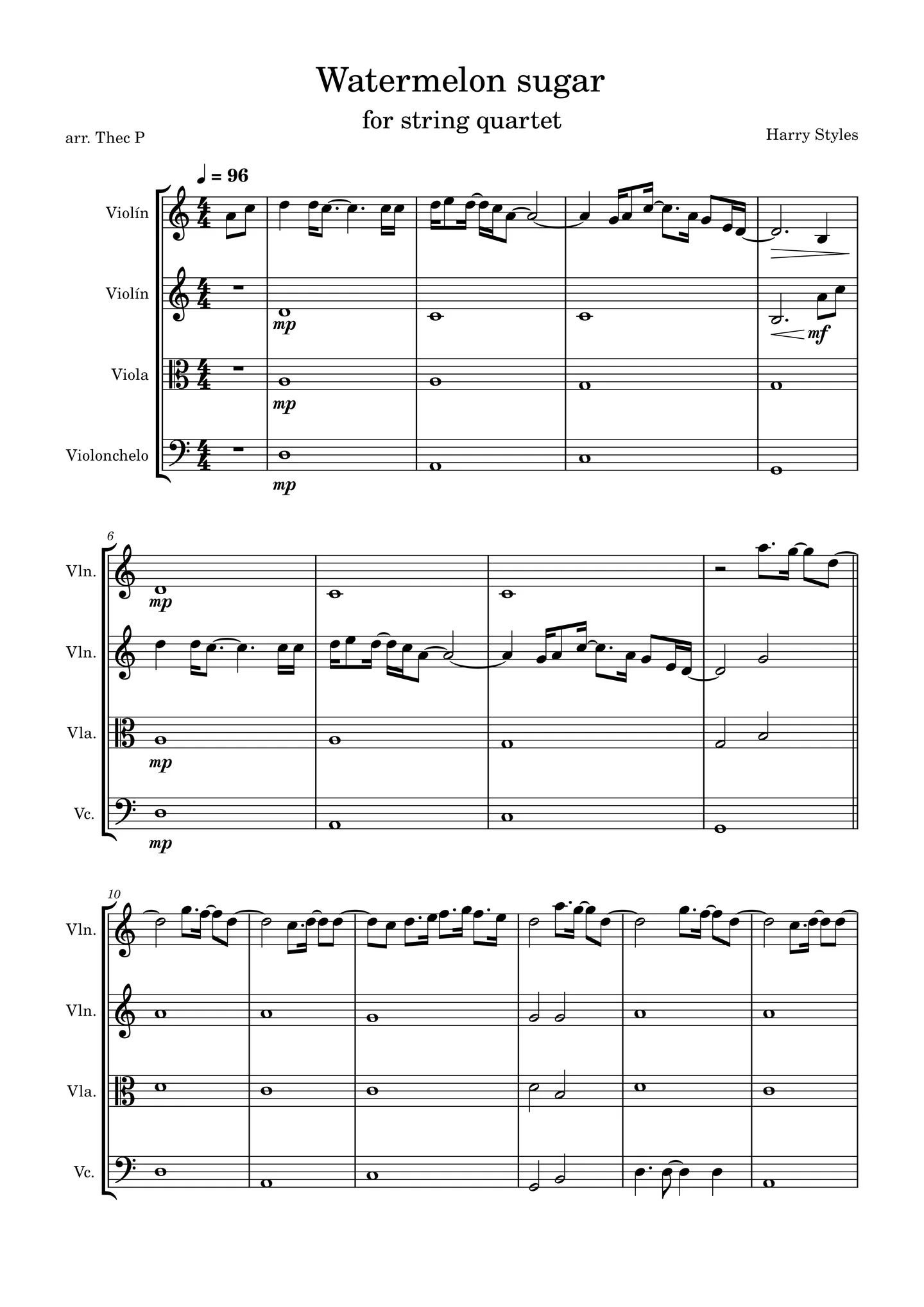 Watermelon sugar - Harry Styles (String quartet) by Thec P