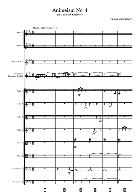 Animeism No. 4 - Filipus Wisnumurti (Full Score and Parts)