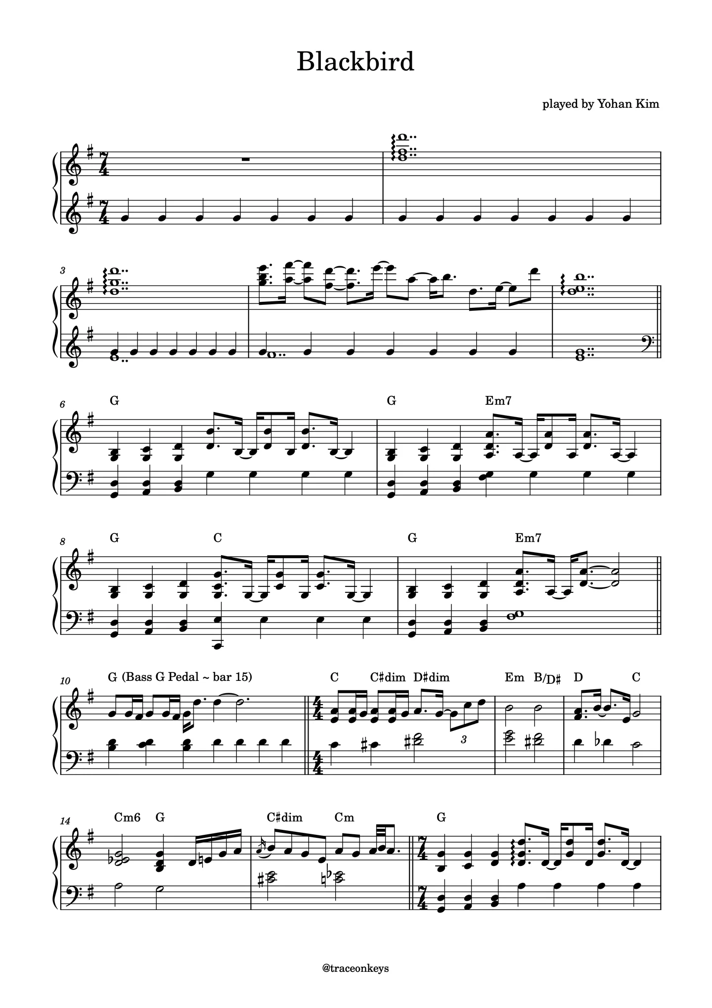 Blackbird Transcription - Yohan Kim by traceonkeys