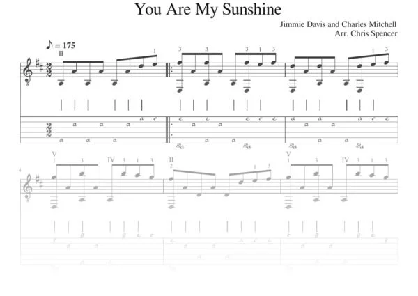 You Are My Sunshine - Jimmie Davis and Charles Mitchell by Chris Spencer