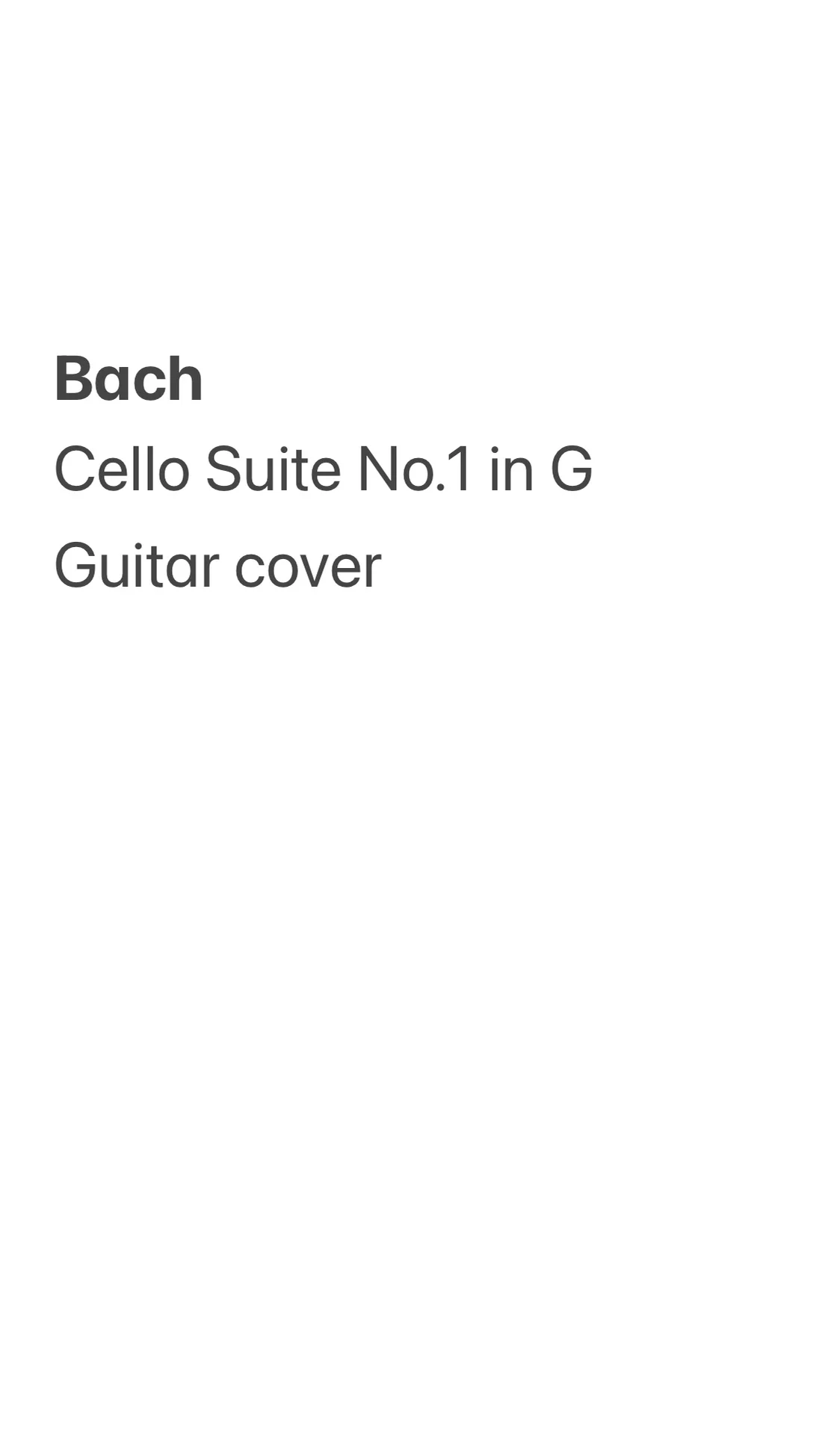 Cello suite no.1 prelude cover guitar - Bach sebastian johann by Heogoon