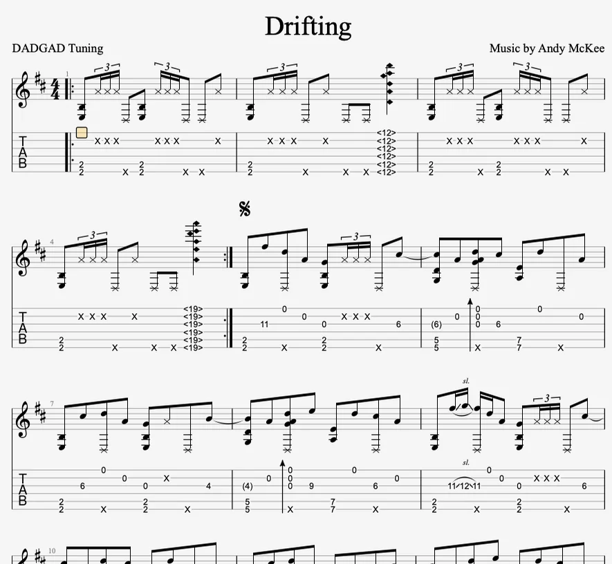 Drifting - Andy Mckee (Guitar Fingerstyle)