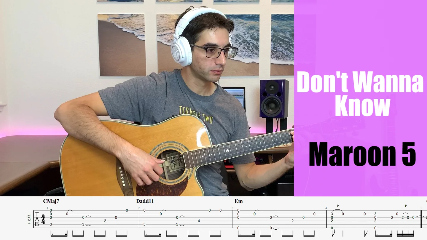 Don't Wanna Know - Maroon 5 (Solo Fingerstyle Guitar) by Enrique Rojas