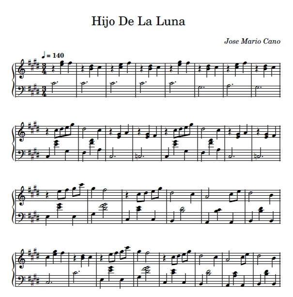Hijo De La Luna - Jose Mario Cano by Jose Mario Cano