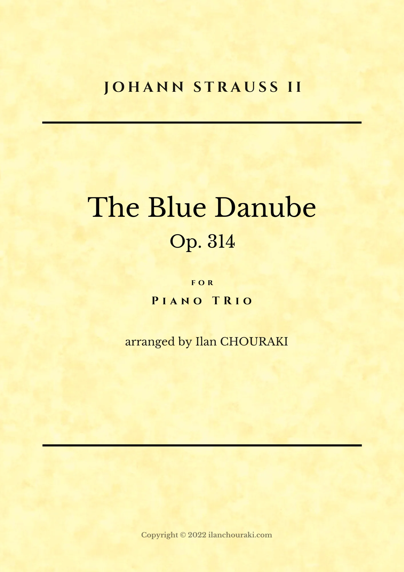 The Blue Danube - Strauss II (Piano Trio) by Ilan Chouraki