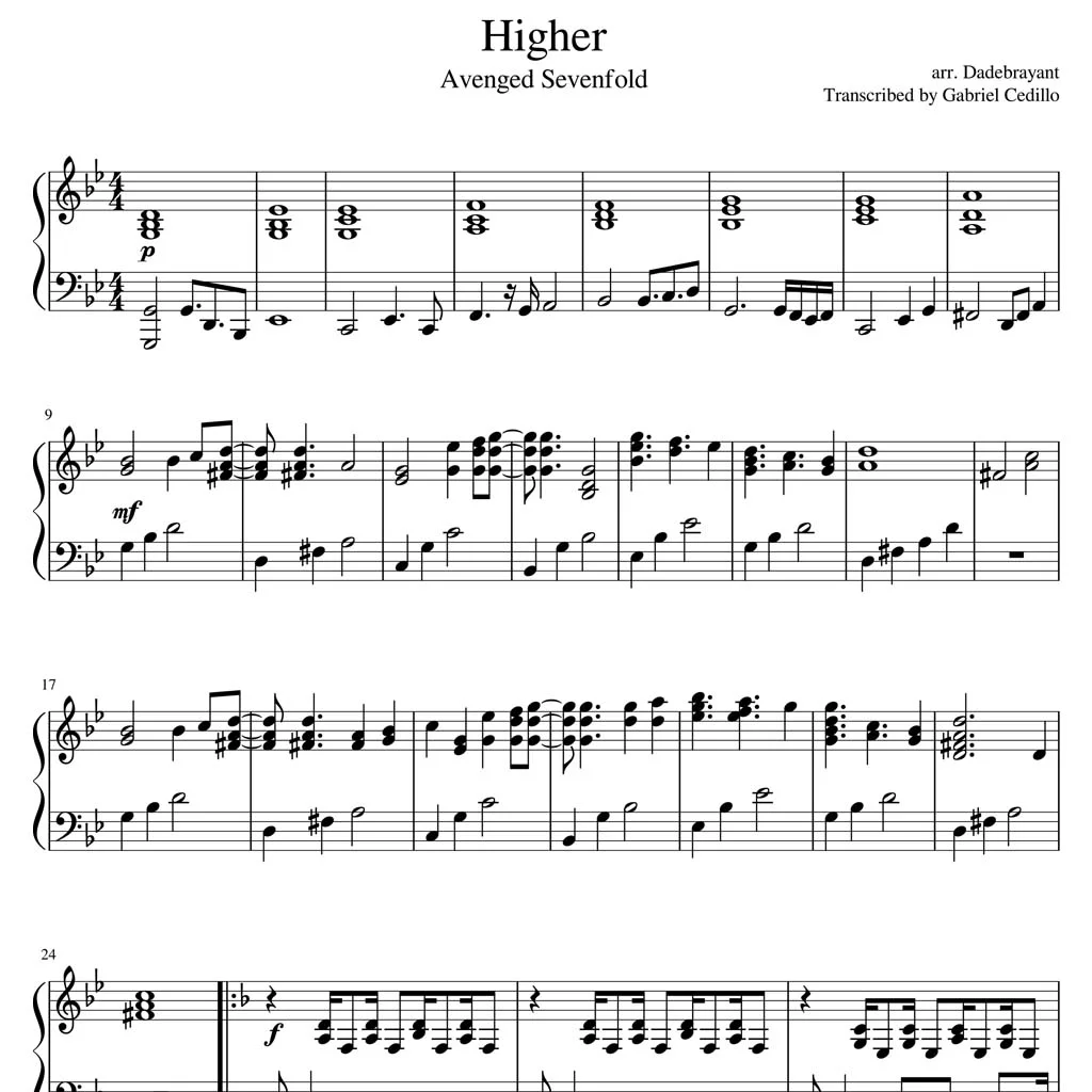 Higher - Avenged Sevenfold by Dadebrayant