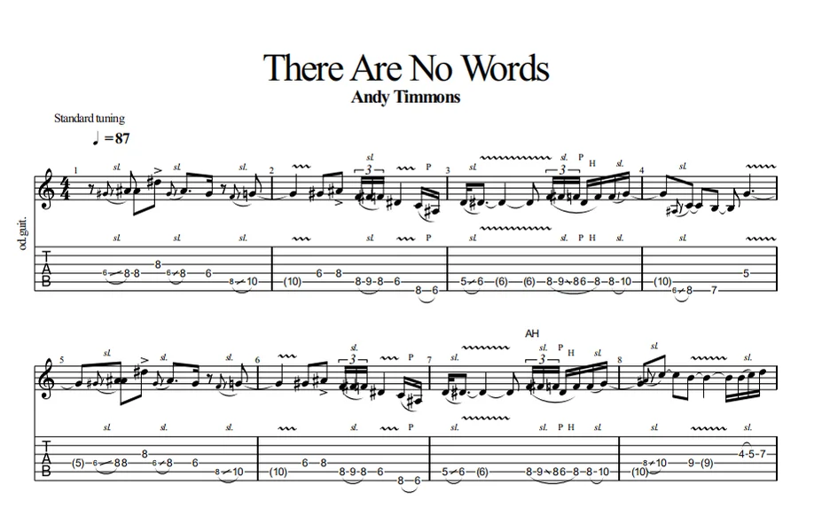 There Are No Words - Andy Timmons by zwx