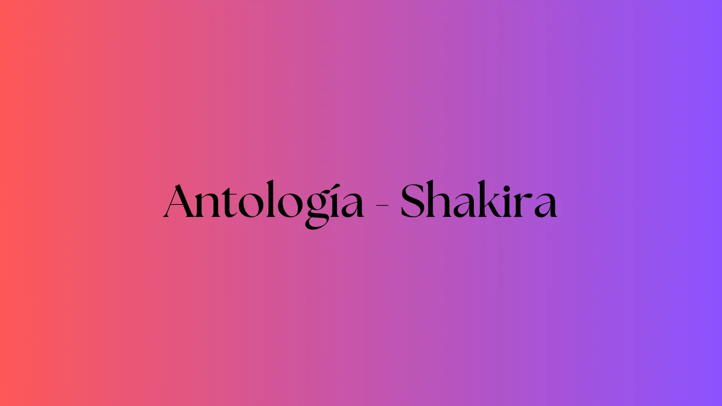 Antología - Shakira (Vocal/Letra/Acordes) by Rebeca Benítez