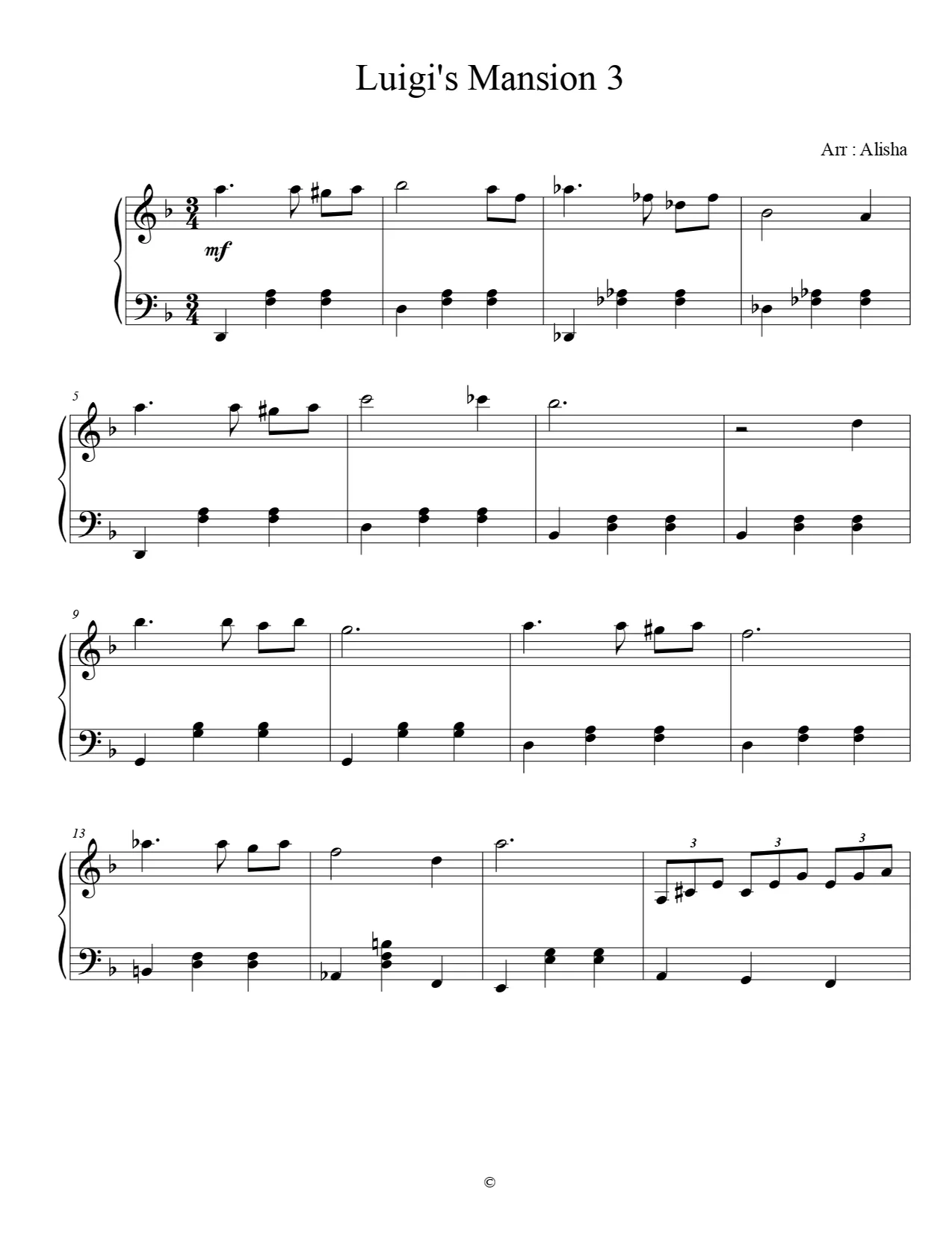 Luigi's Mansion 3 Main Theme - Chad York by Alisha