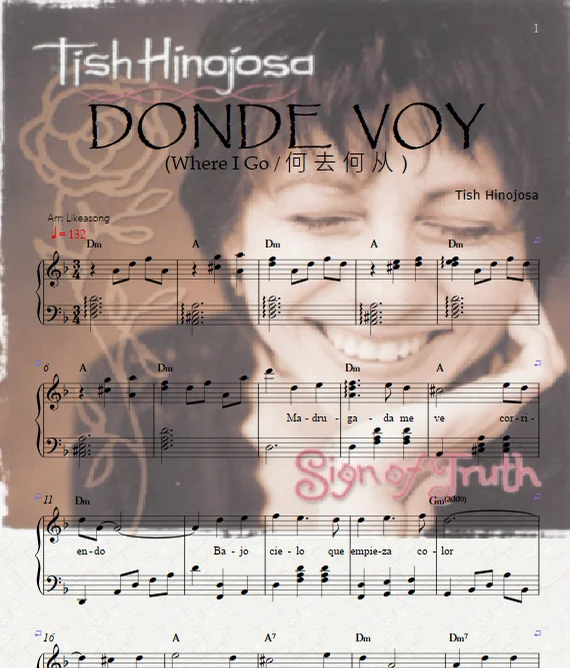 donde voy(with lyric & chord symbols) - Tish Hinojosa by Likeasong