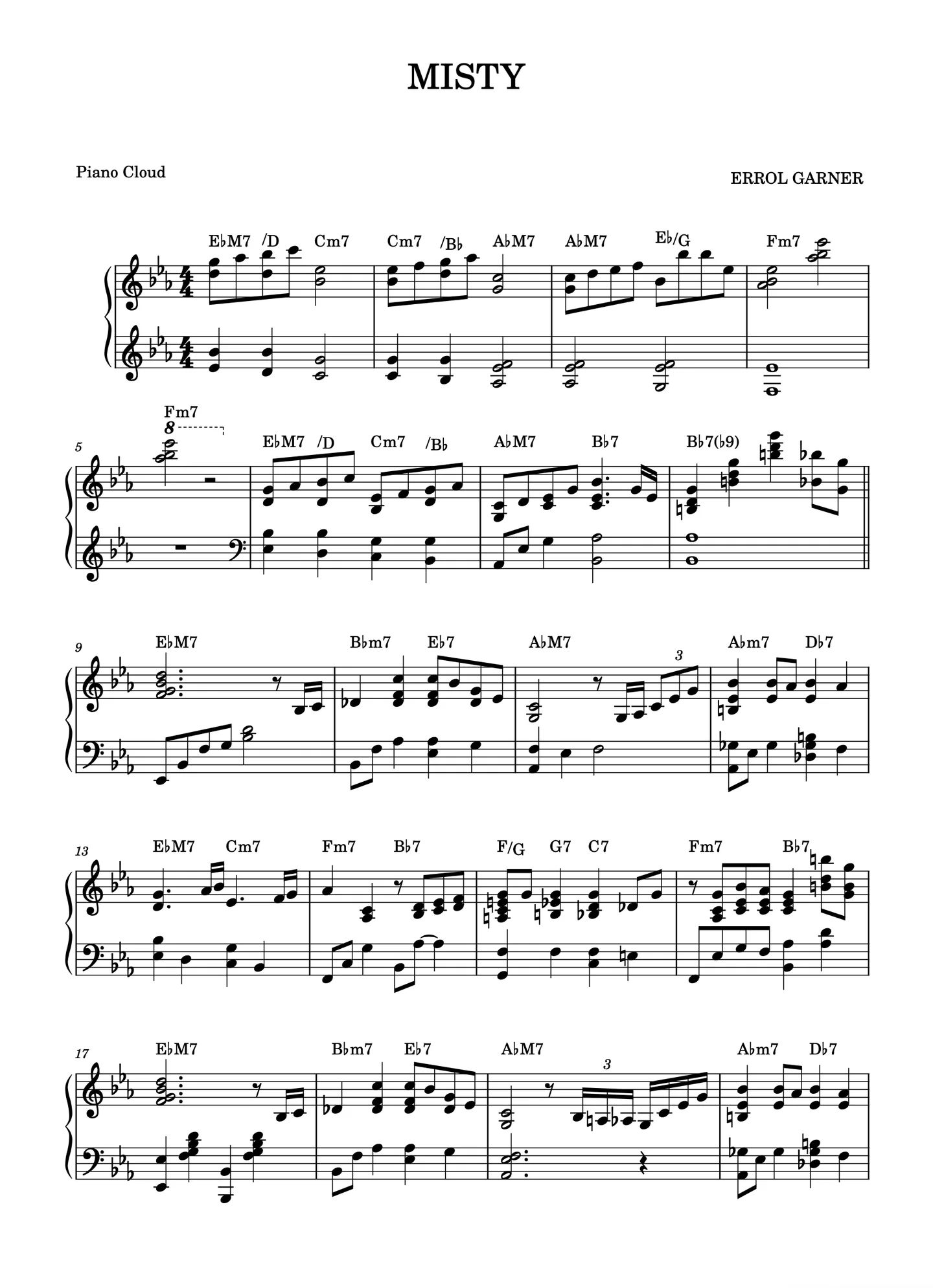 Misty - Erroll Garner (Misty / easy jazz piano) by Piano Cloud