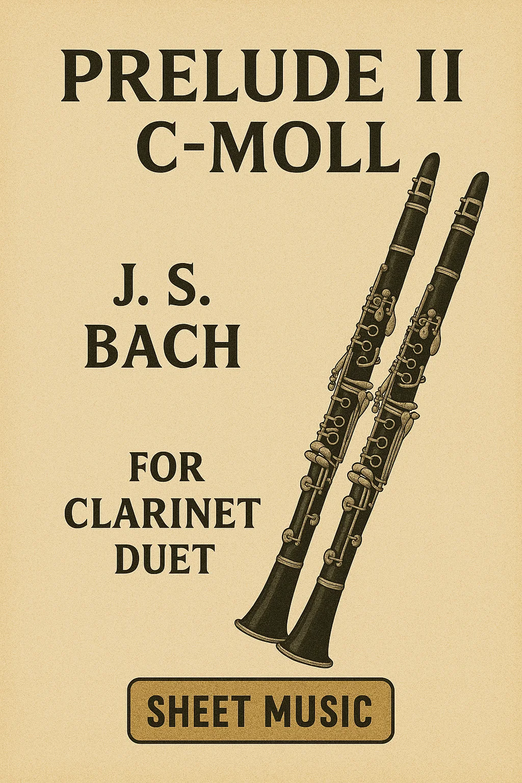 Prelude II c-moll from The Well-Tempered Clavier Book I - J. S. Bach (arr. for 2 equal Clarinets) by Xlomeg