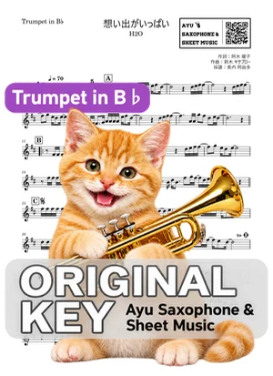 想い出がいっぱい - H2O (小号 / in B♭) by Ayu Saxophone &amp; Sheet Music