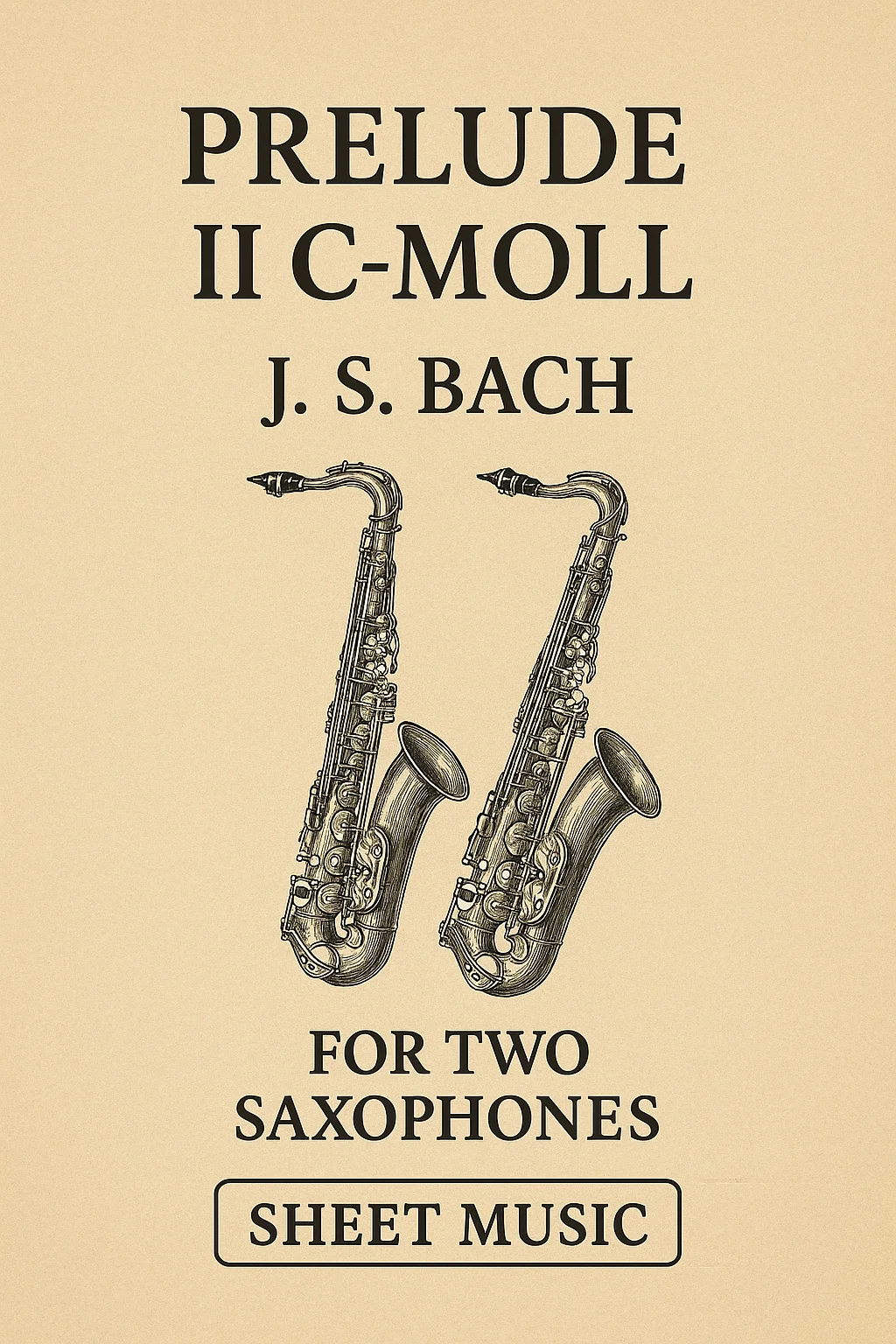Prelude II c-moll from The Well-Tempered Clavier Book I - J. S. Bach (arr. for Soprano - Alto or Tenor - Baritone sax combination) by Xlomeg