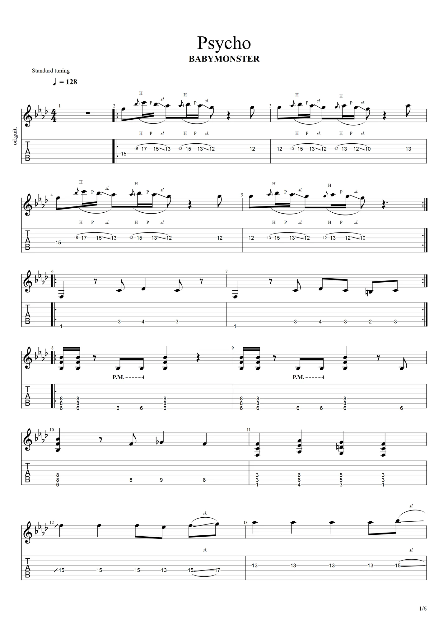 Psycho - BABYMONSTER (Guitar) by Oleg