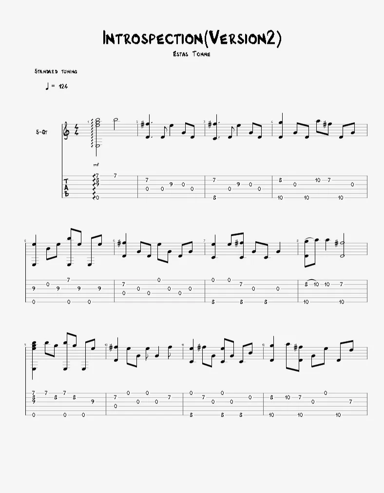 Introspection(Version2) - estas tonne by 「Agape Guitar」