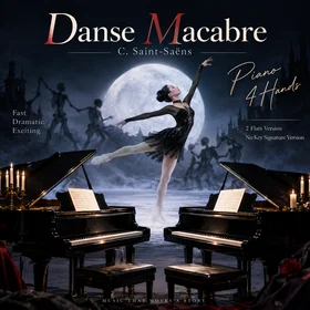 Danse Macabre 죽음의 무도 | Piano 4 Hands 포핸즈 | Easy & Fast