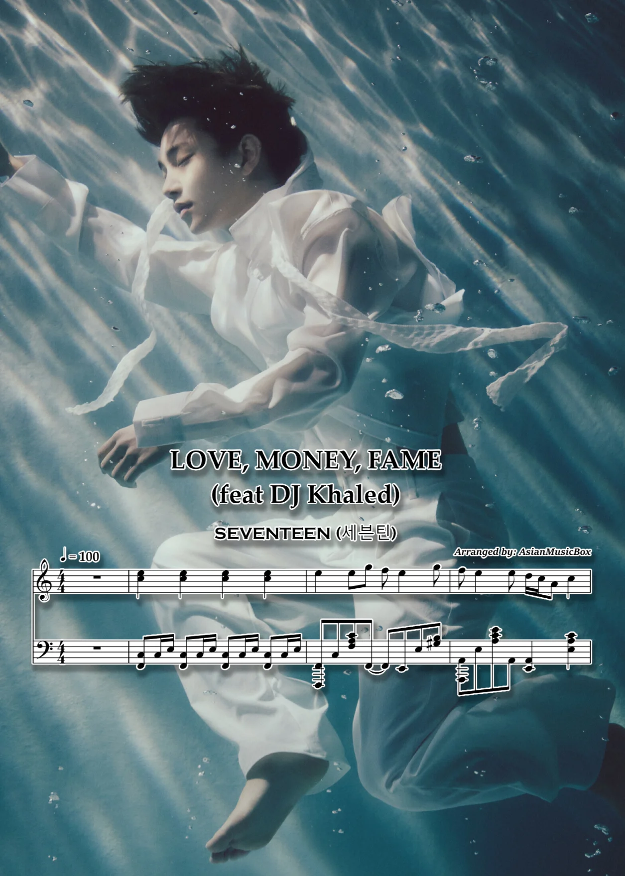'LOVE, MONEY, FAME (feat. DJ Khaled)' (Sheet, MIDI, MultiTracks & WAV) - SEVENTEEN (세븐틴) by AsianMusicBox