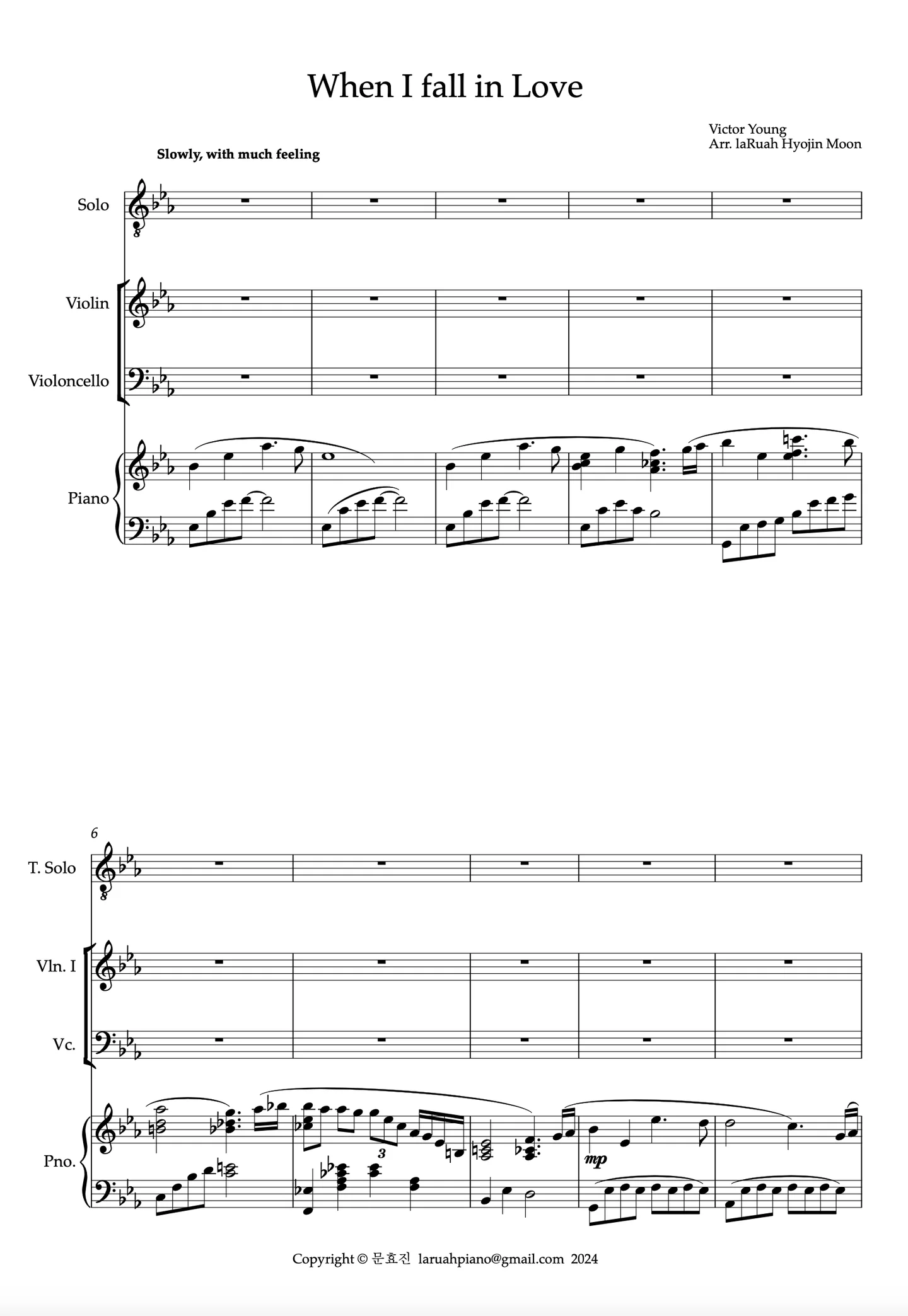 When I fall in Love (Vocal+Piano Trio) - Victor Young by laRuah