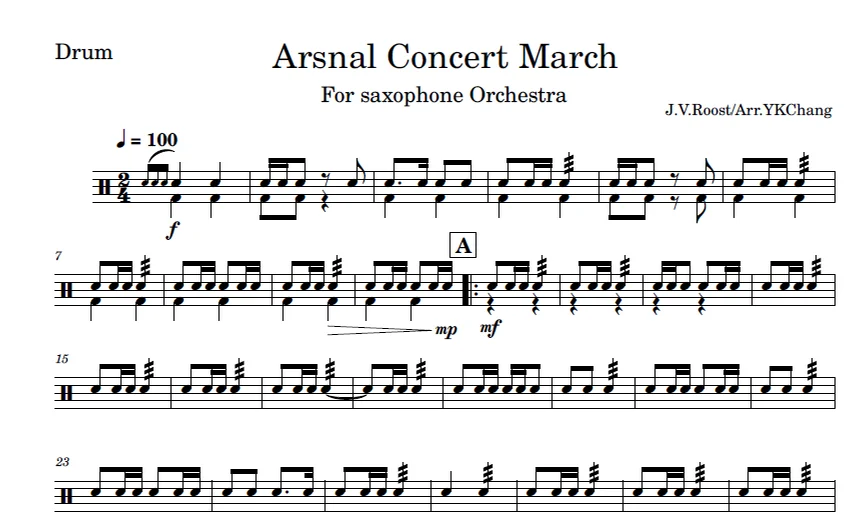 Arsnal concert march - J.V.Roost by YK Chang
