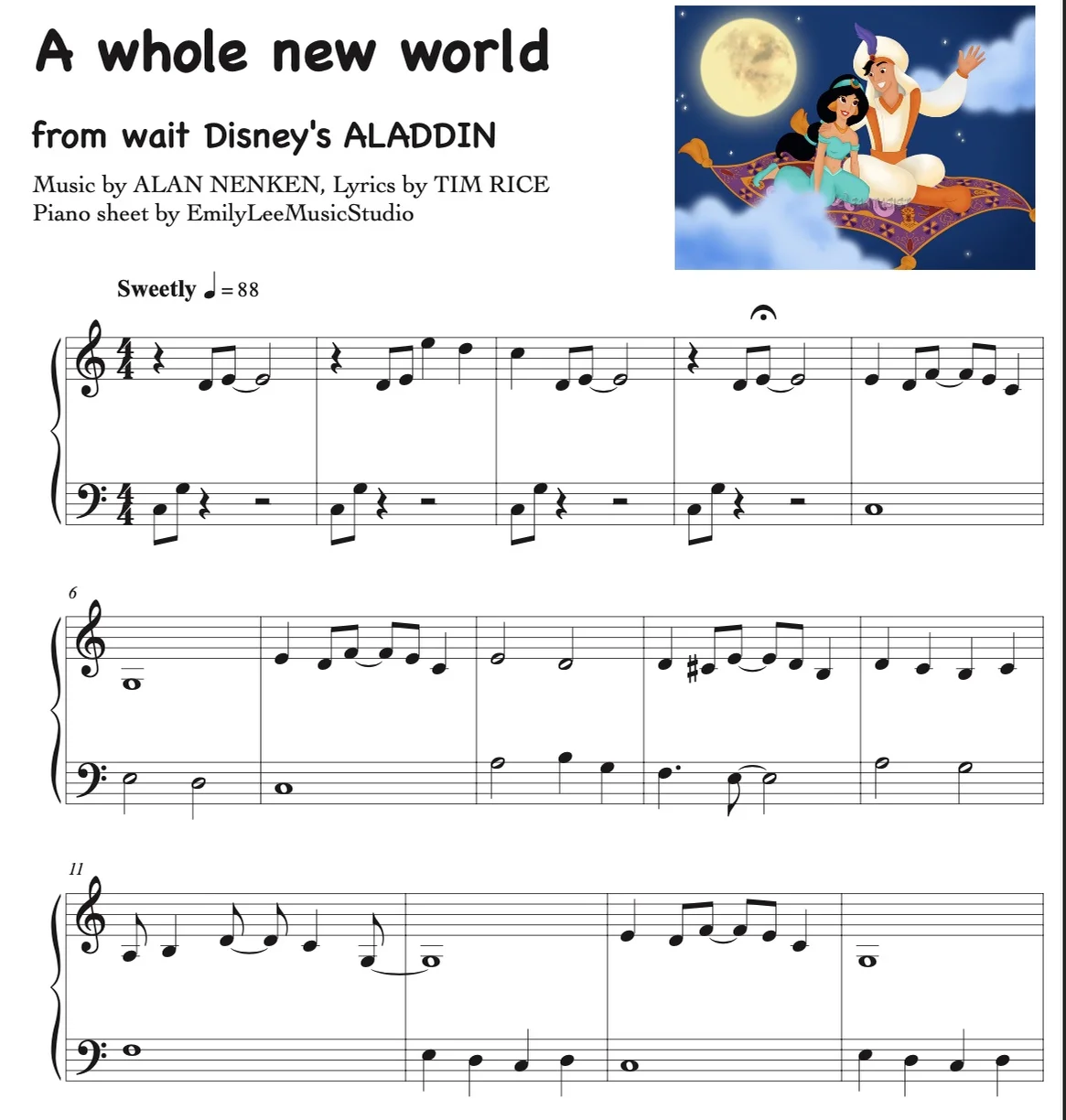 A whole new world by EmilyLee Music Studio