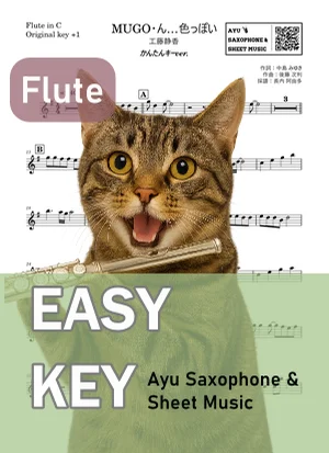 Mugo N...Iroppoi - Shizuka Kudo (flute / easy key) by Ayu Saxophone & Sheet Music
