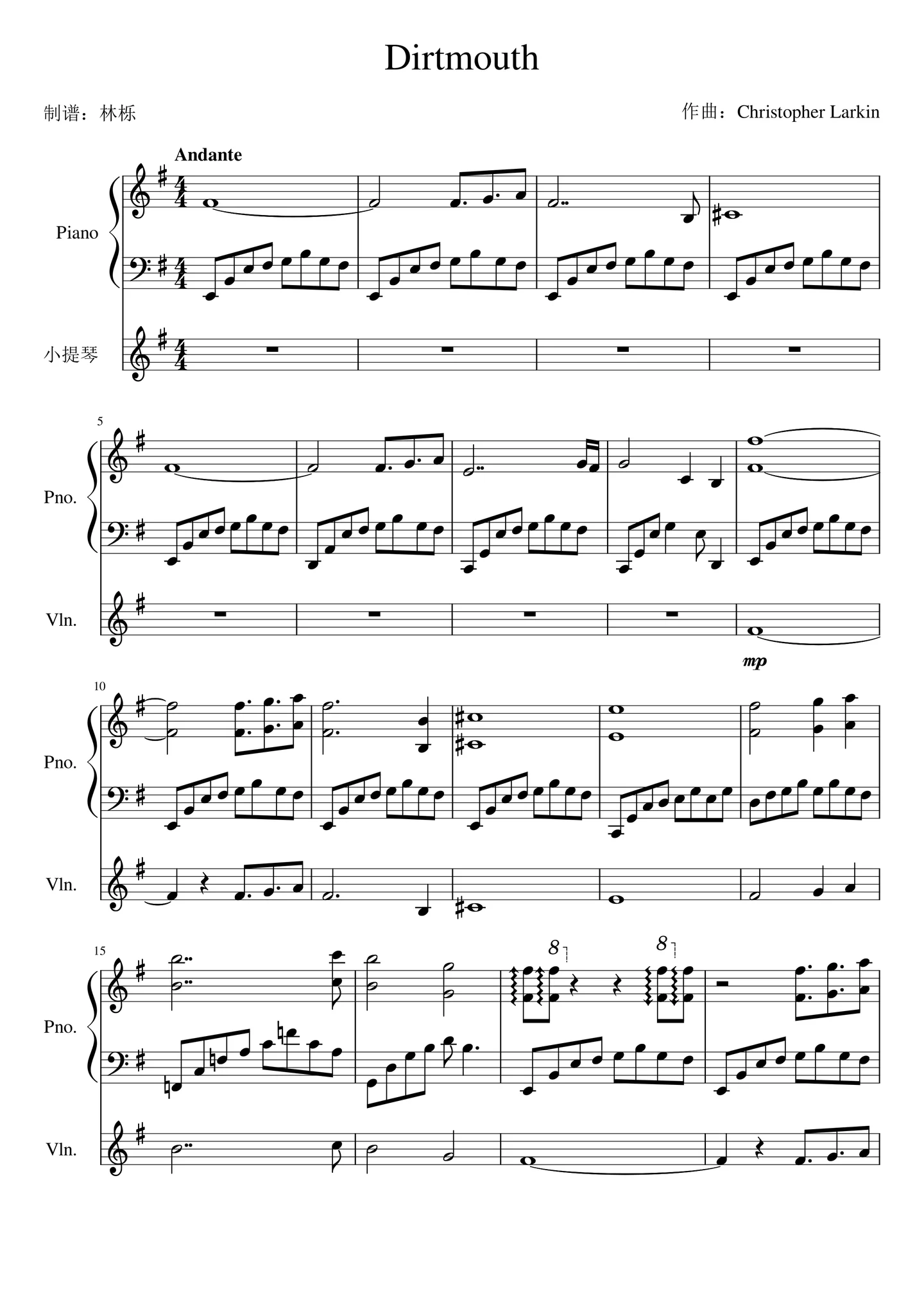 Dirtmouth - Hollow Knight (Dirtmouth/Piano+Violin/no lyrics) by Lyuer