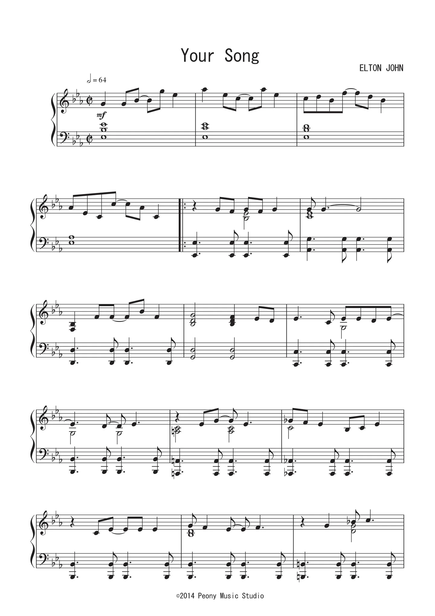 Your Song - エルトン・ジョン by Peony