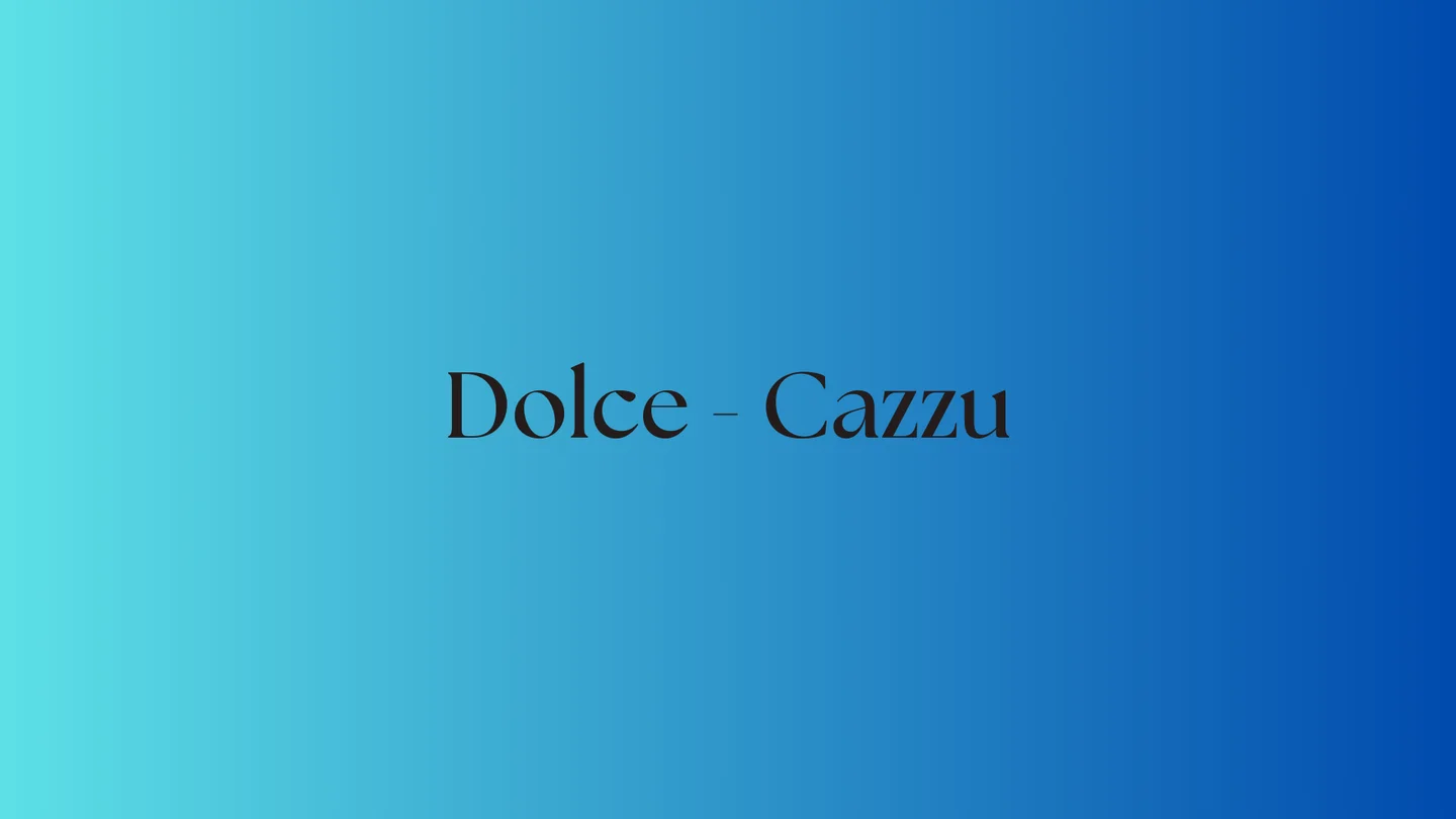 Dolce - Cazzu (Vocal/Piano/Letra/Acordes) by Rebeca Benítez