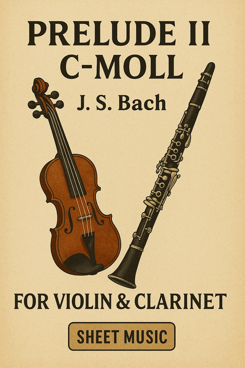 Prelude II c-moll from The Well-Tempered Clavier Book I - J. S. Bach (arr. for 2 Violins) by Xlomeg