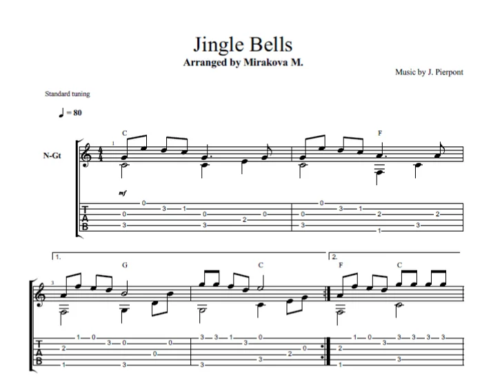 Jingle Bells - Jameson Lordon Pierpont by Marina Mirakova
