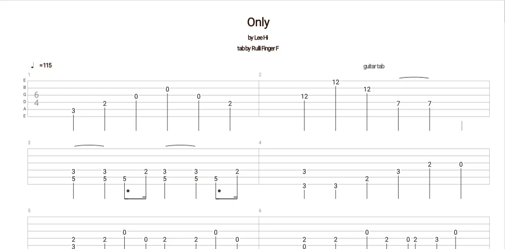 ONLY - Lee Hi (Capo : 5, a simple arrangement or transcript that is easy) by Rulli "Finger" Fitriadi