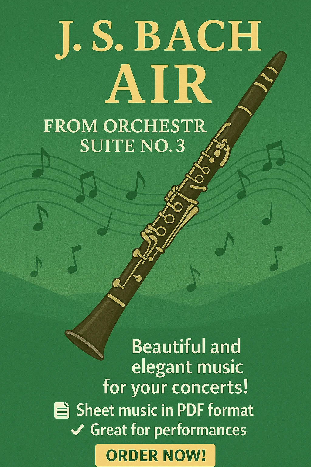 Air from Orchestral Suite №3 - J. S. Bach (arr. for Clarinet Quartet) by Xlomeg