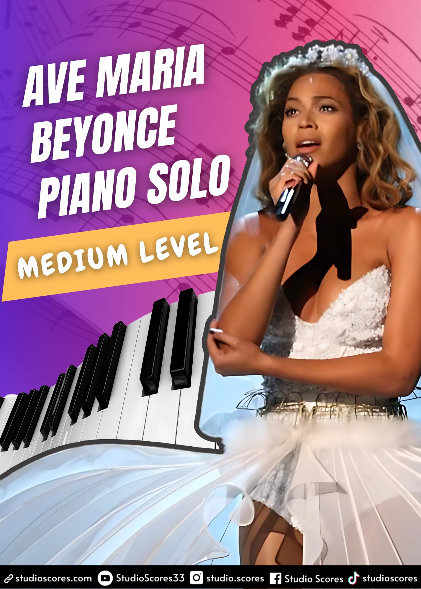 Ave Maria - Beyonce (pop song for piano solo) by Studio Scores