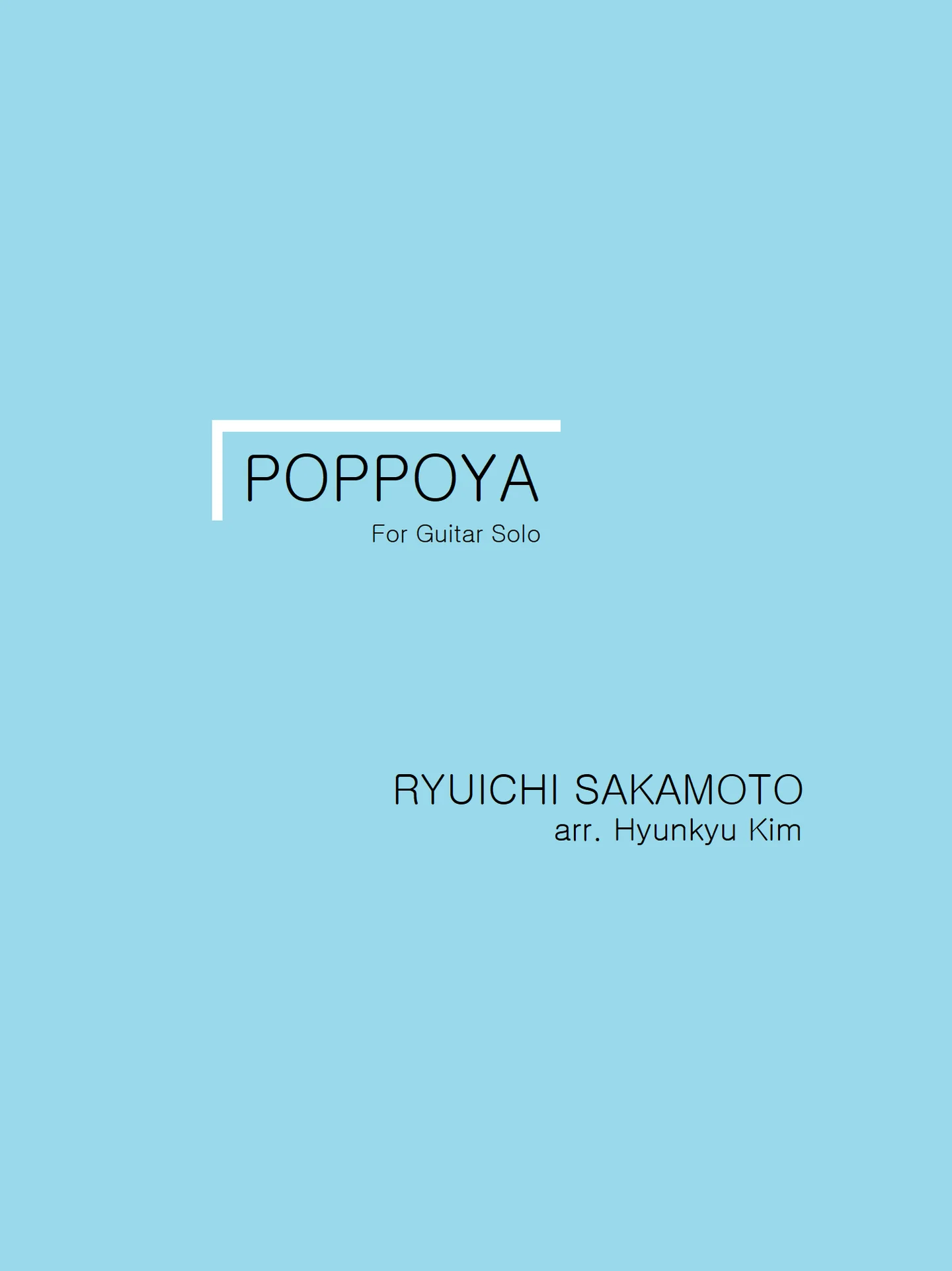Poppoya (철도원, Railroad Man) Guitar Solo - Ryuichi Sakamoto - Ryuichi Sakamoto by Hyunkyu Kim