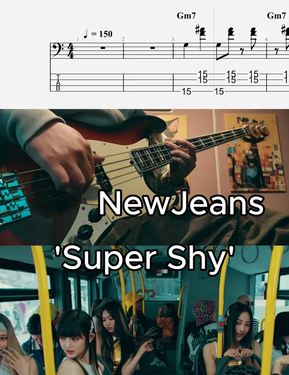 Super Shy - NewJeans (원곡의 느낌을 살려 베이스 컴핑으로 편곡(1절만 구성)) by Super Bass