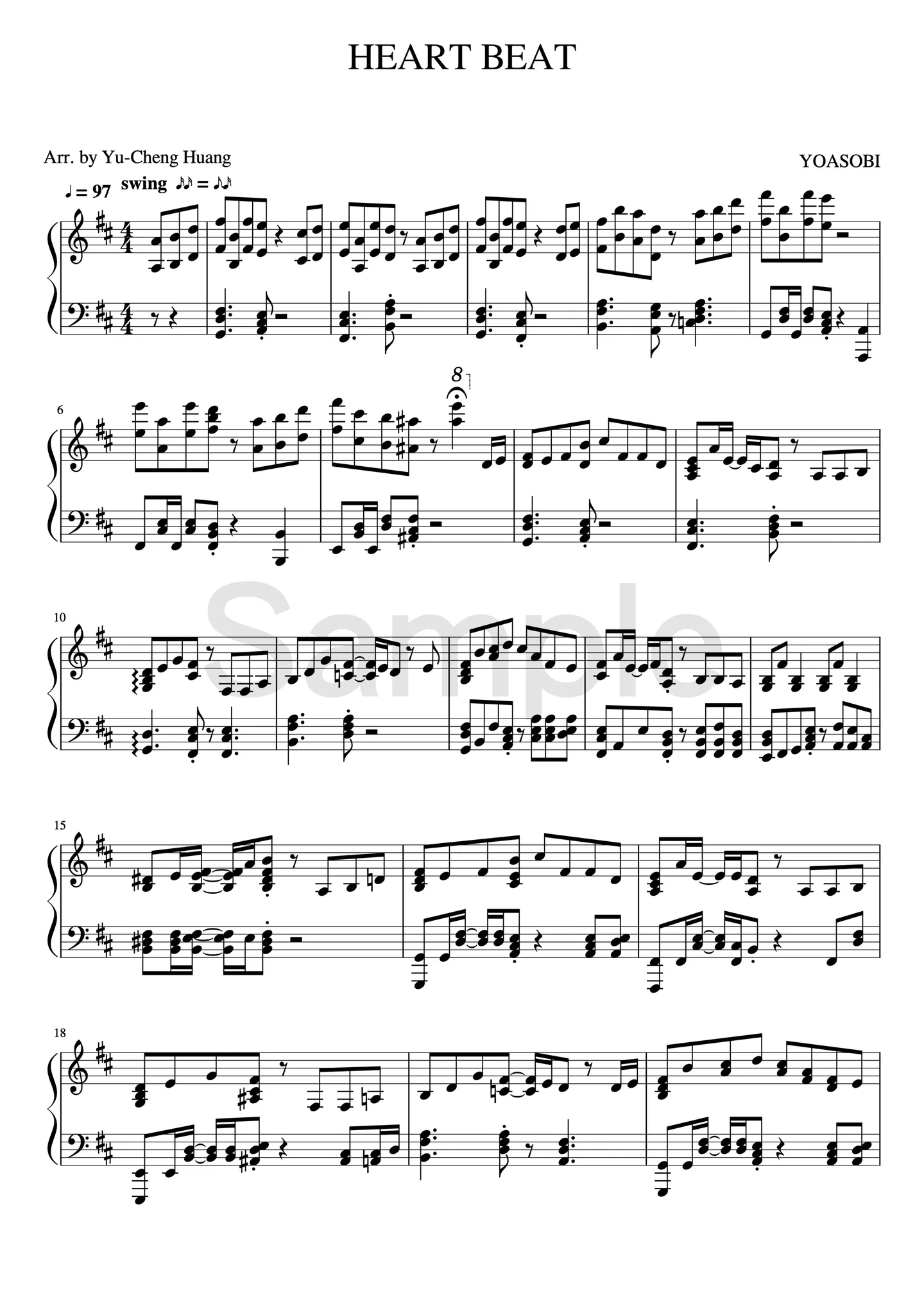 HEART BEAT - YOASBI by Yu-Cheng Huang