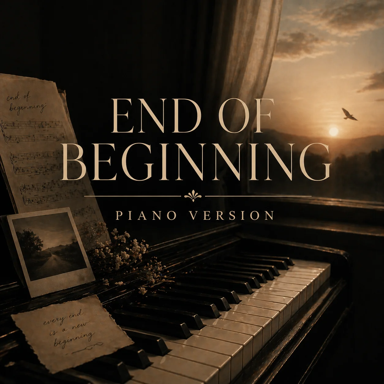 End of Beginning - In the Style of Stranger Things - Djo (piano sheet music) by Mel's Music Corner