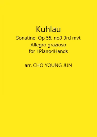 Kuhlau Sonatine for 1Piano4Hands Allegro grazioso Op 55, no3 3rd mvt - Kuhlau (피아노연탄곡) by CHO YOUNG JUN