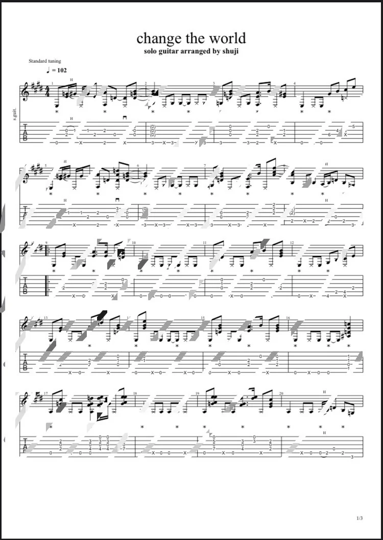 change the wold solo guitar - Eric Clapton by Shuji