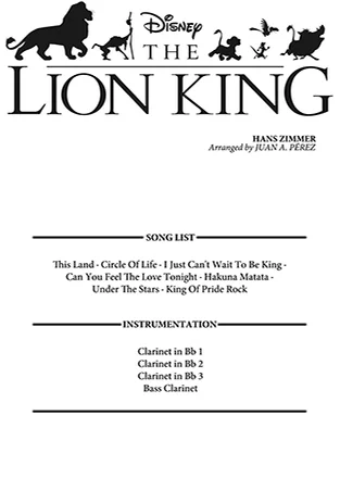 The Lion King - Hans Zimmer (Clarinet Quartet) by Juan A. Pérez