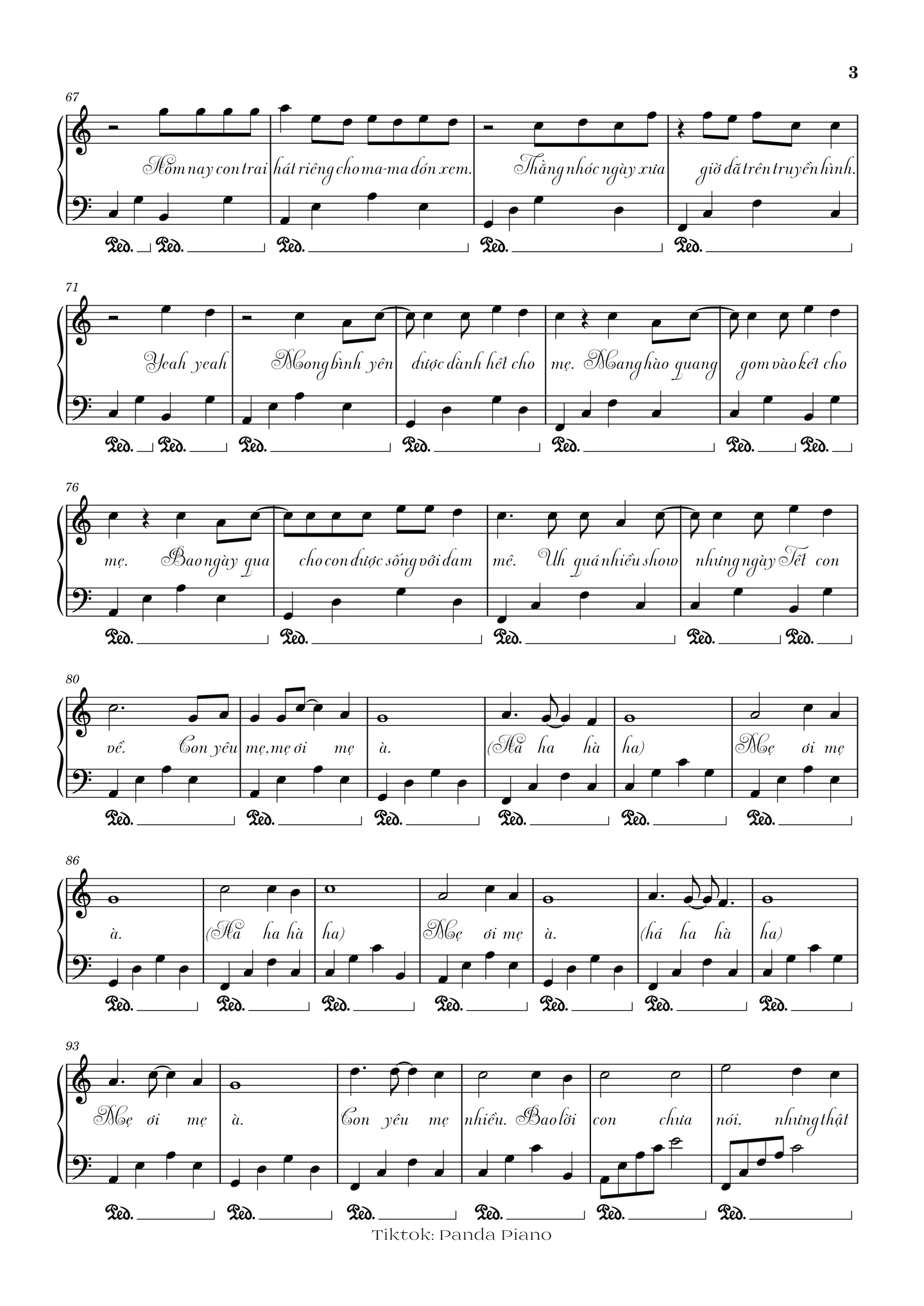 Bao lời con chưa nói - Anh Tú Atus, Song Luân, Quang Trung, Dương Domic, Anh Tú by Panda Piano - Page 3