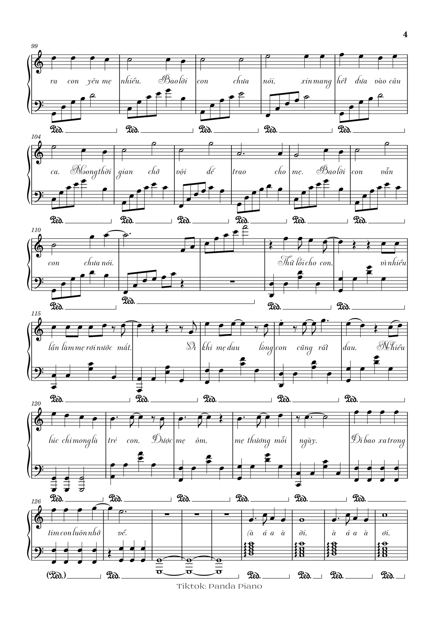Bao lời con chưa nói - Anh Tú Atus, Song Luân, Quang Trung, Dương Domic, Anh Tú by Panda Piano - Page 4