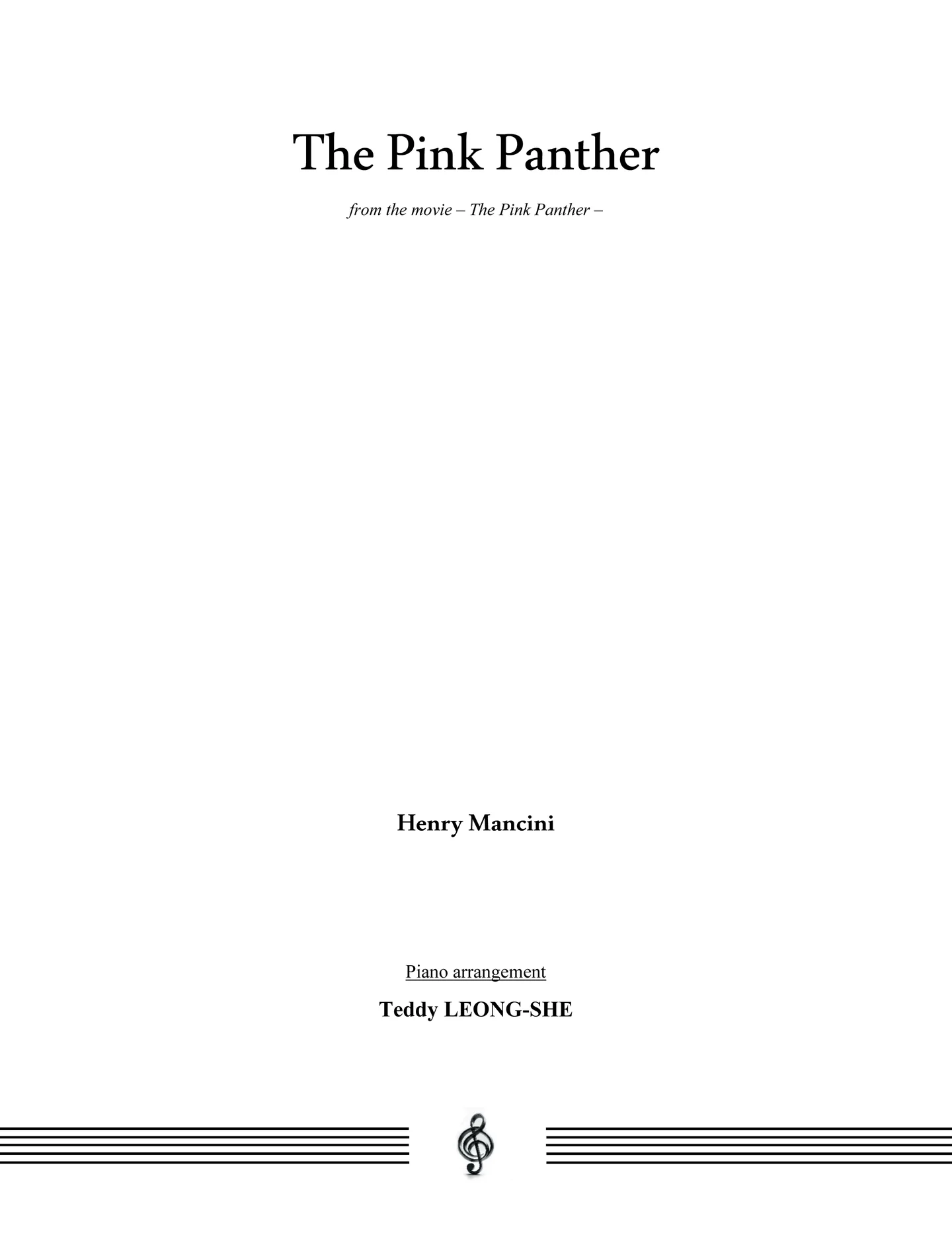 The pink panther - 亨利·曼西尼 by Teddy LEONG-SHE